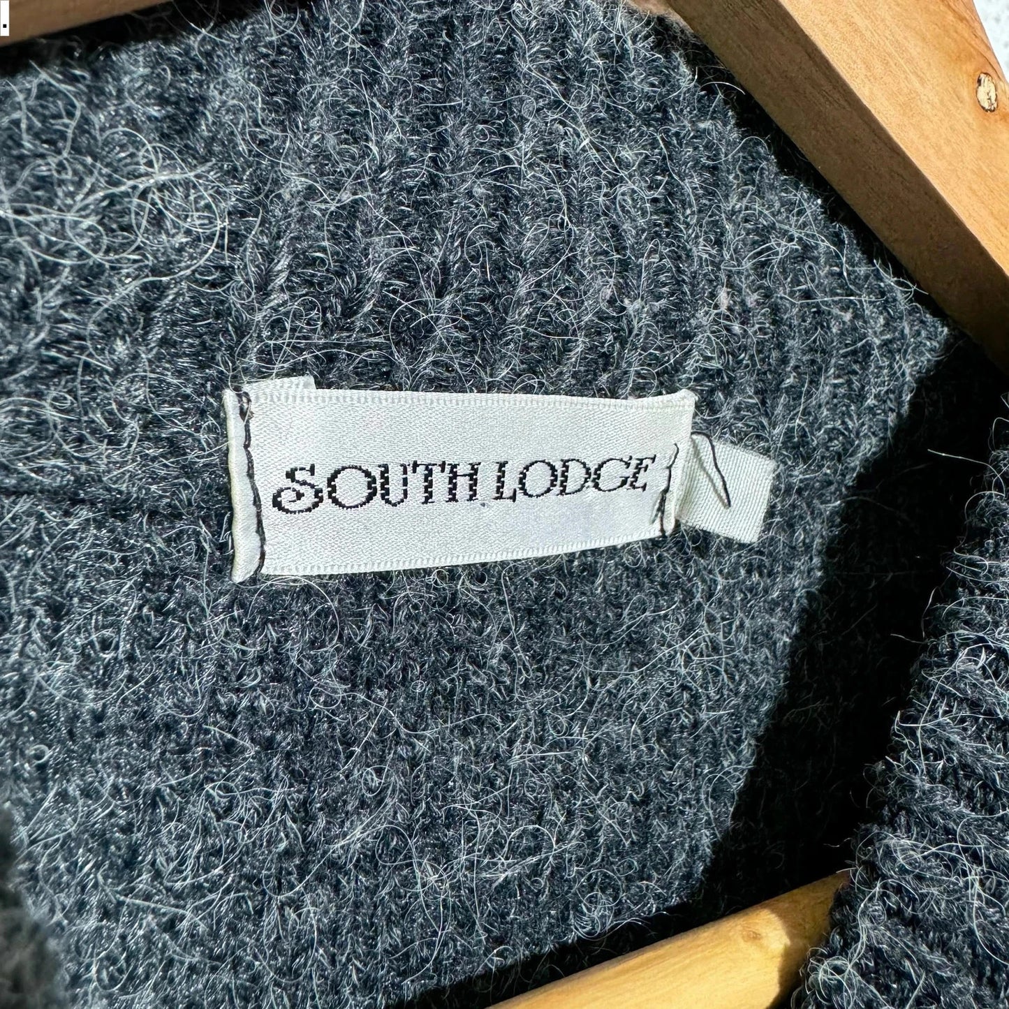Vintage 90s Grey Patterned Knitted Jumper - Medium