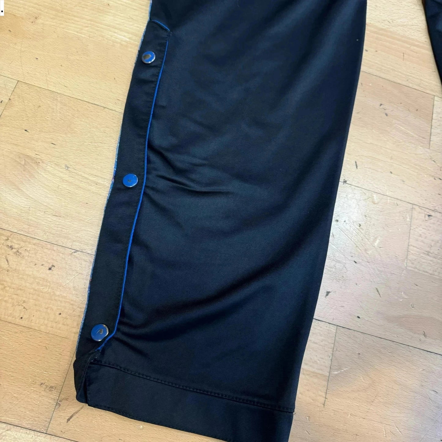 Vintage Black Champion Tracksuit Bottoms 90s Poppers - Medium