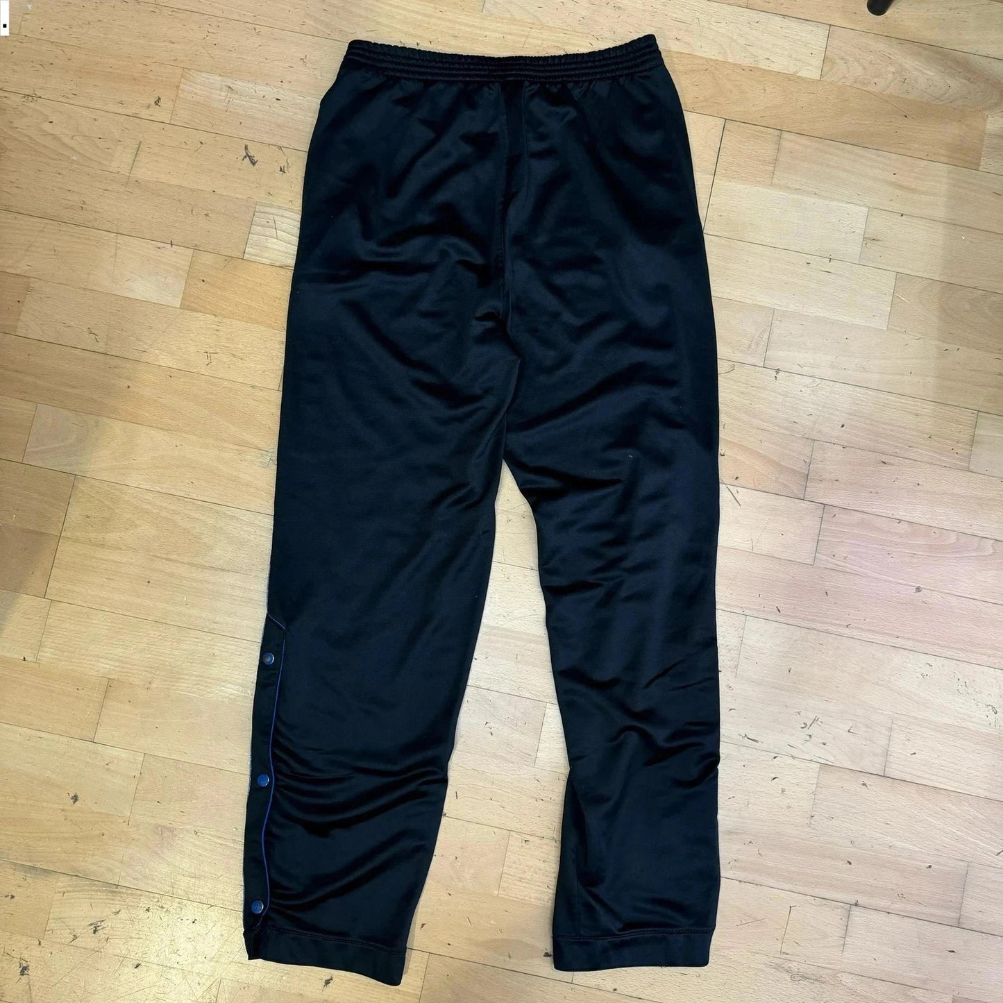 Vintage Black Champion Tracksuit Bottoms 90s Poppers - Medium