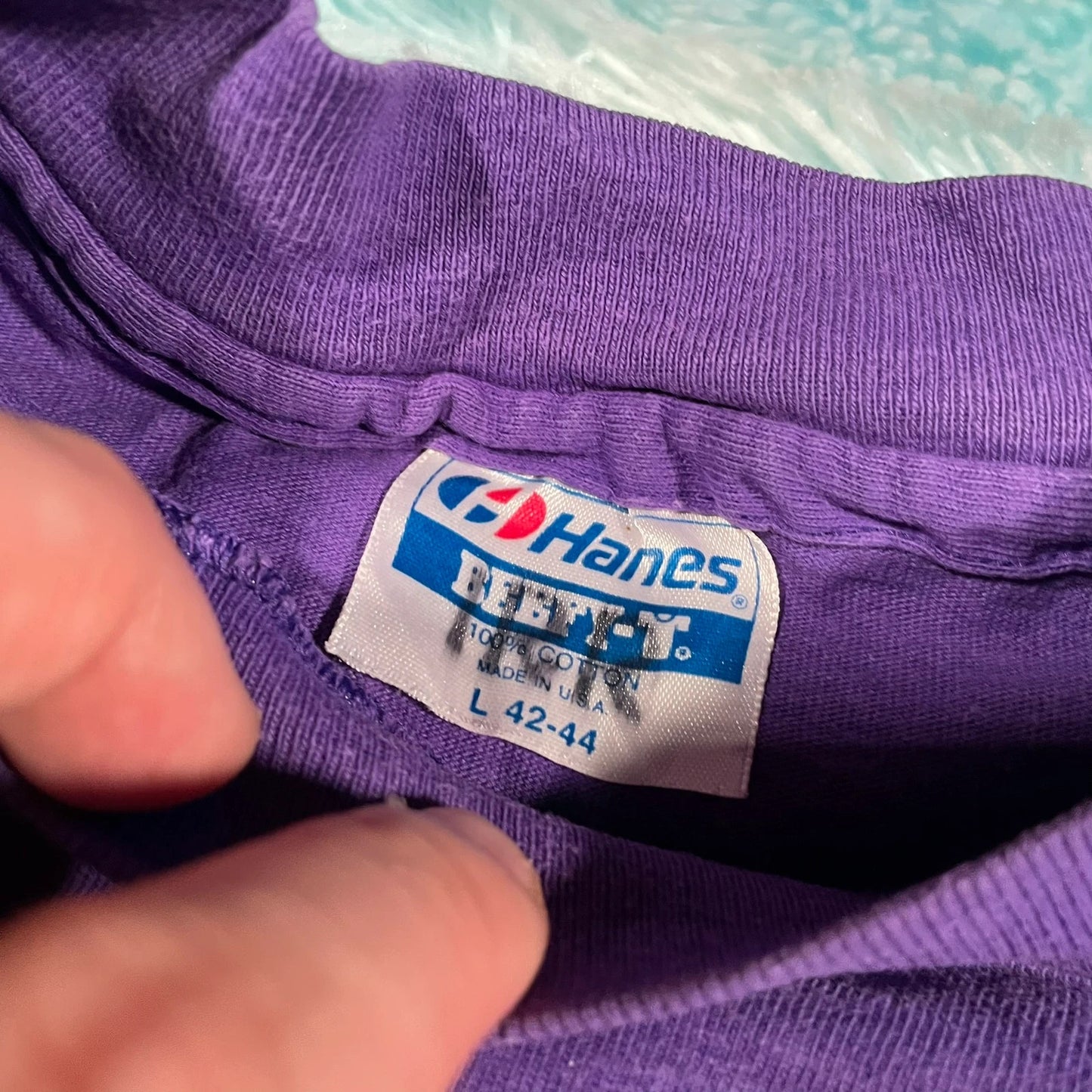 Vintage 80s Purple Jazz Graphic T Shirt - Medium