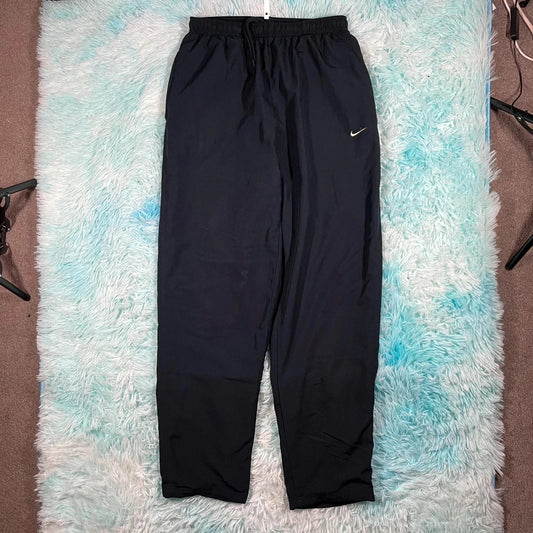 Vintage 00s Black Nike Tracksuit Bottoms - Medium
