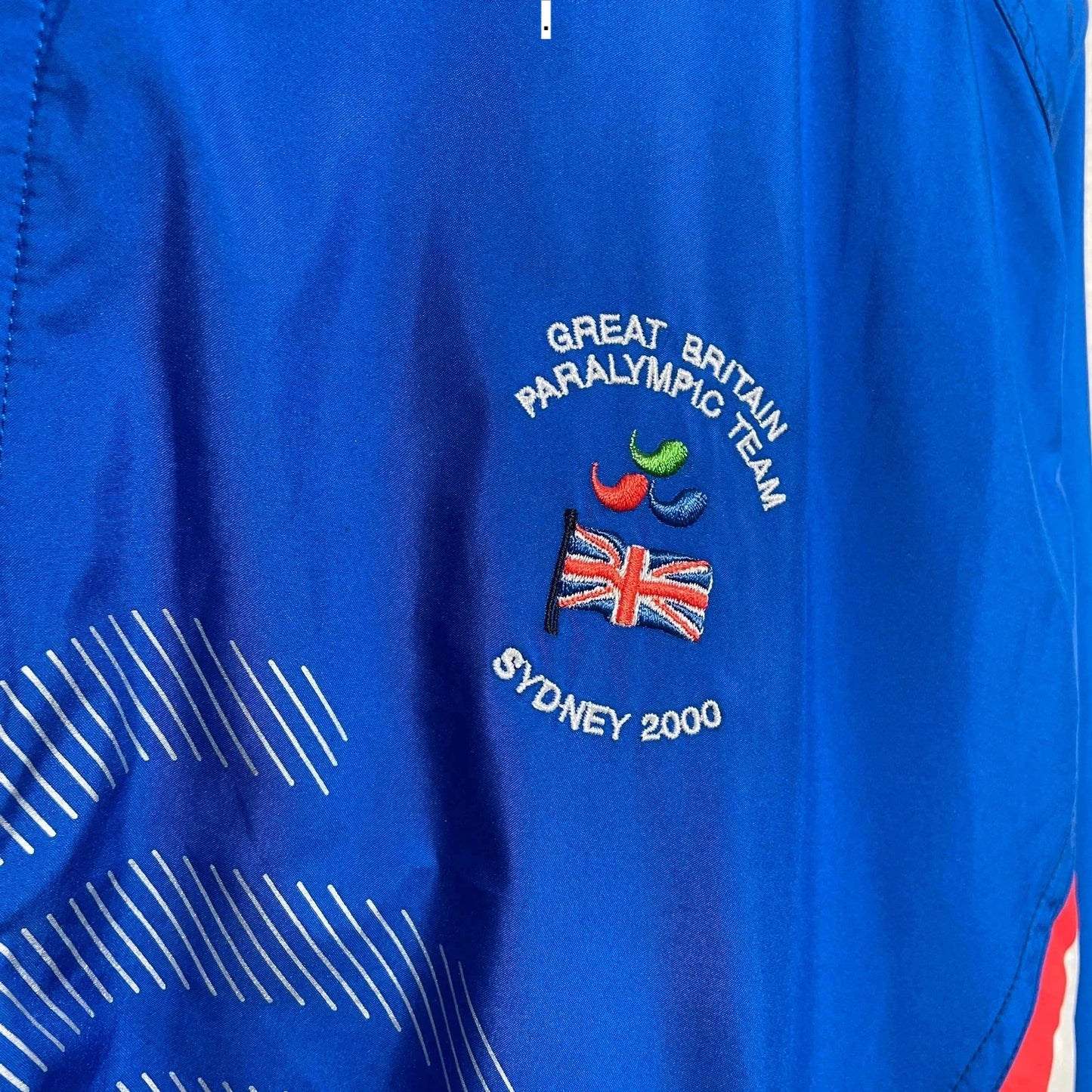 Vintage 2000 Paralympic Track Jacket Adidas Great Britain Blue - Medium