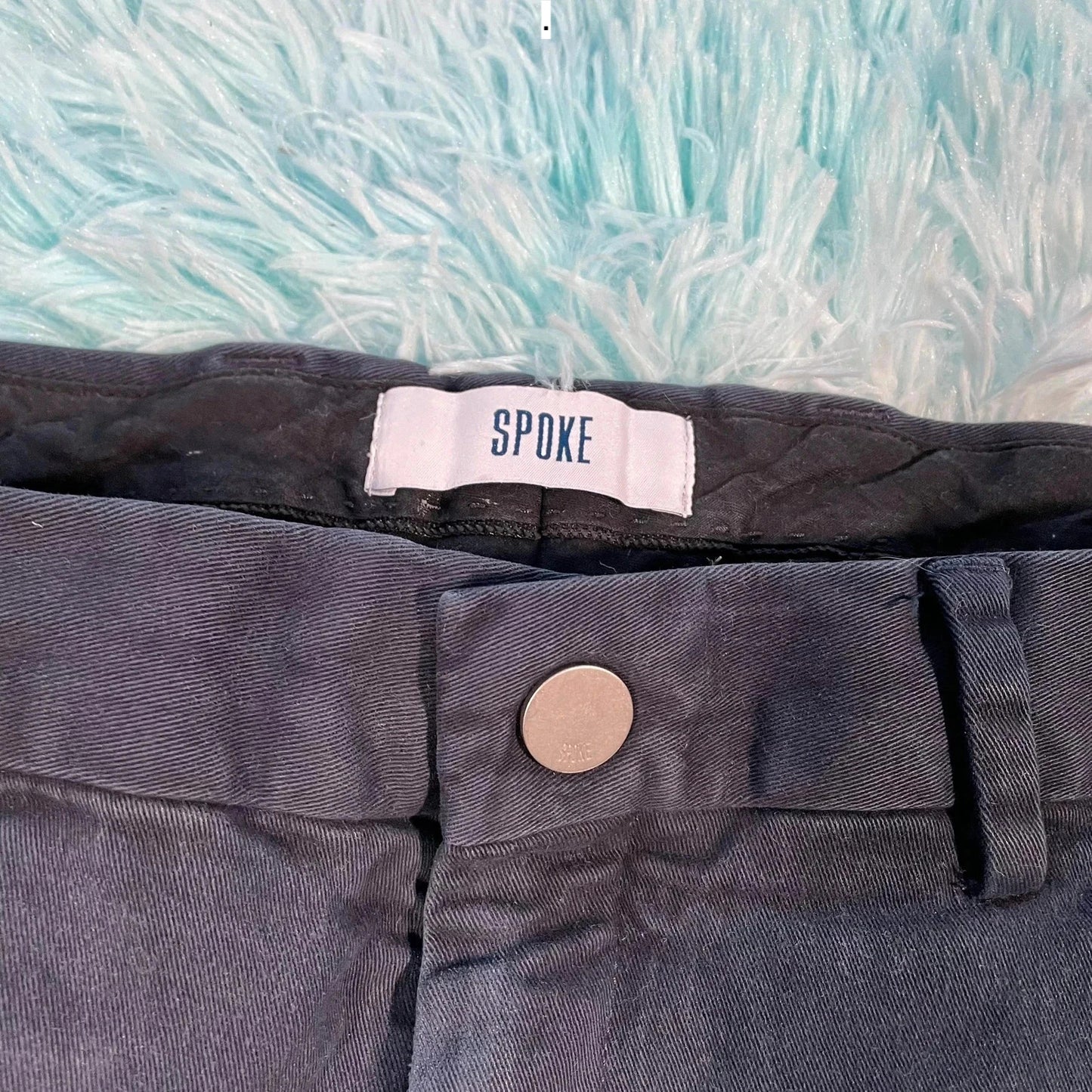 Dark Navy Spoke Trousers Cashmere - 32W