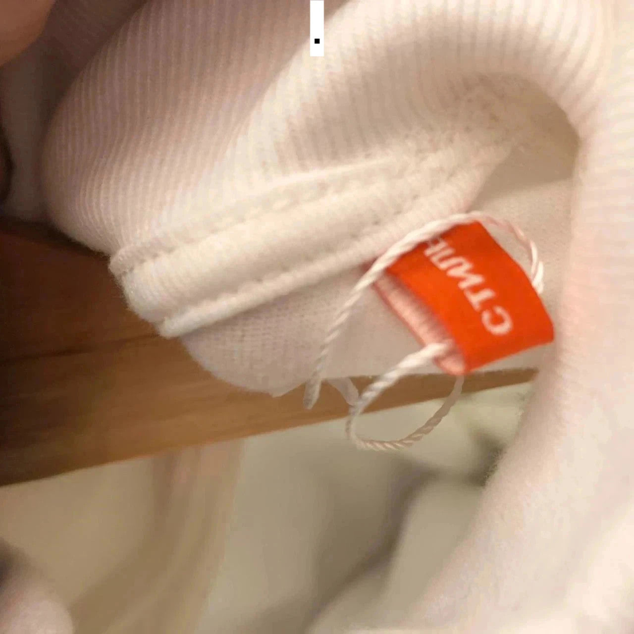 Vintage White Heron Preston Mock Neck T Shirt - Large