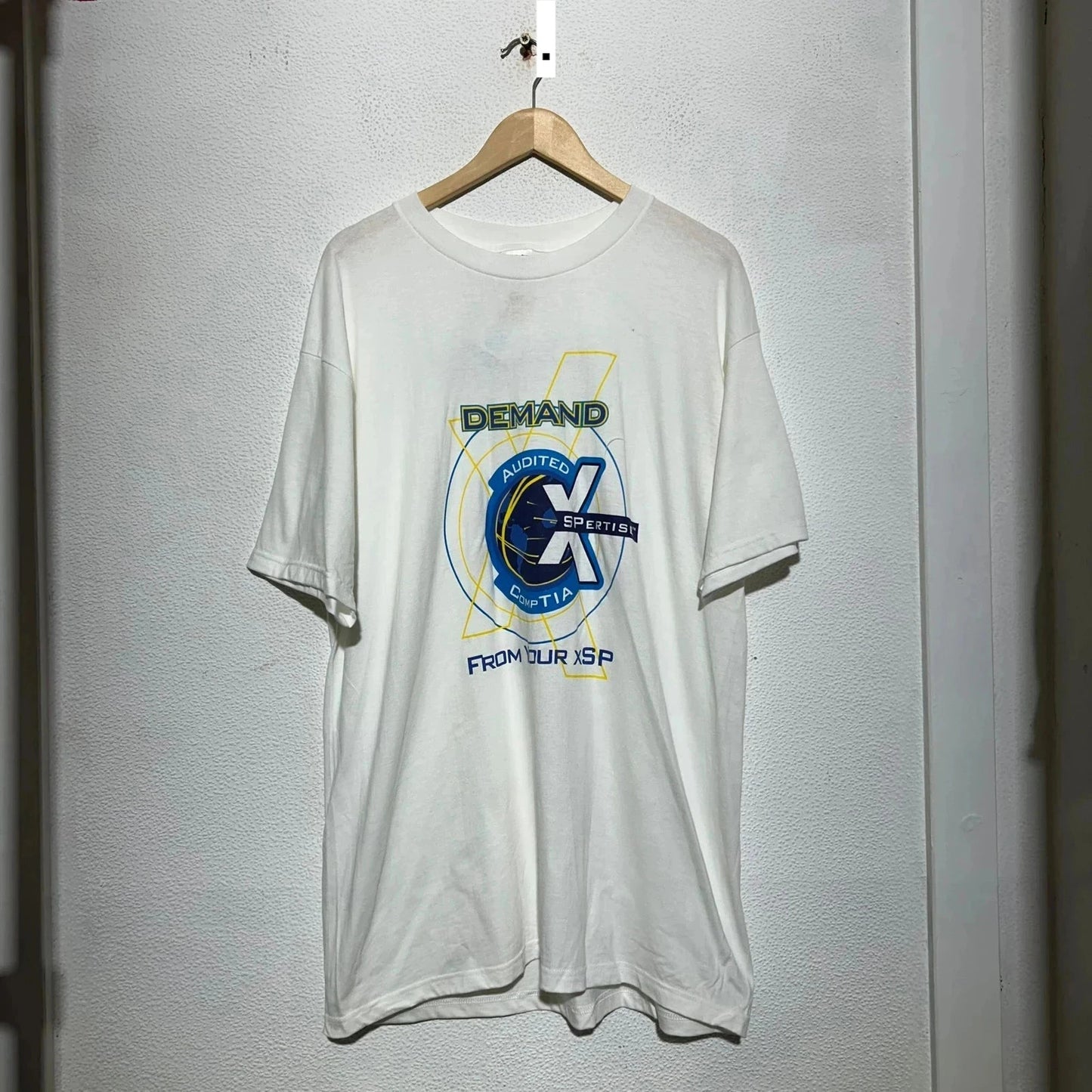 Vintage 90s White Graphic T Shirt - XL