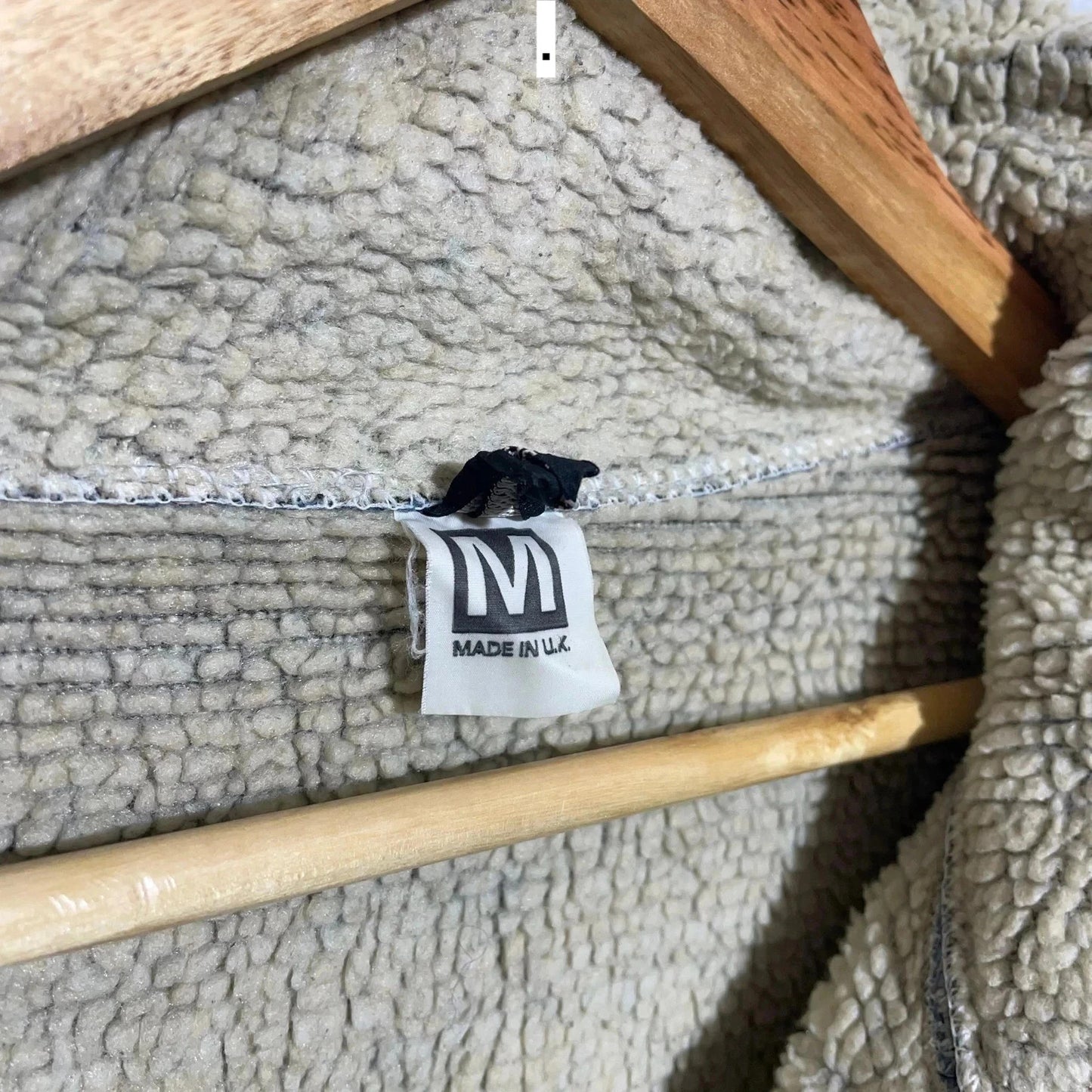 Vintage Blue Sherpa Fleece Jumper - Medium