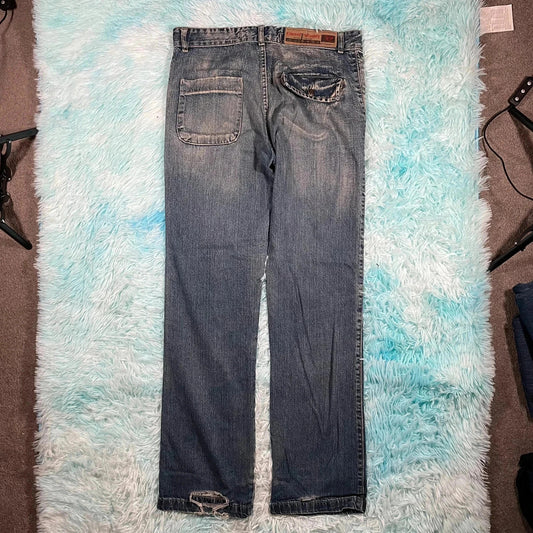 Vintage 00s Y2K Diesel Jeans Straight Leg - 34W 34L