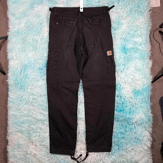 Vintage Black Carhartt Ripstop Aviation Pants Trousers - 30W 32L