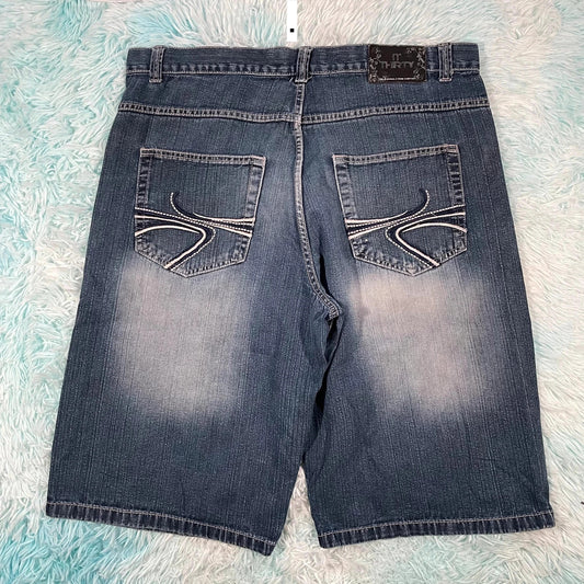 Vintage 90s Baggy Jean Short Denim Jorts - 40W