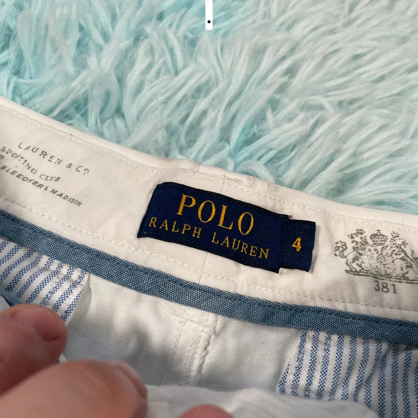 White Polo Ralph Lauren Chino Shorts - Size 4
