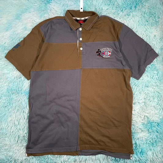 Vintage 90s Cathy Pacific Hong Kong 7s Rugby Polo Shirt Canterbury - Medium