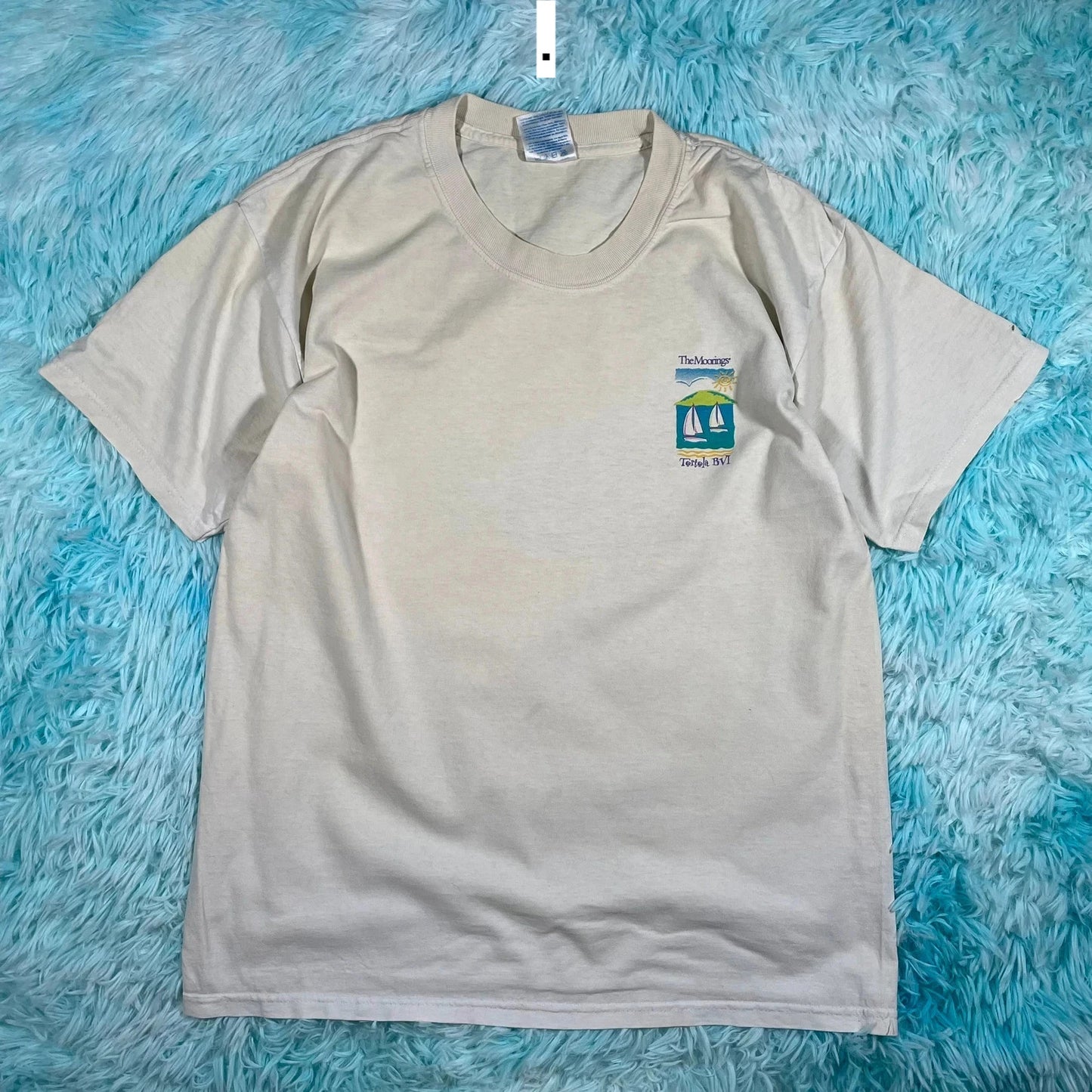 Vintage 1999 White Tortola Sailing Regatta Graphix T Shirt - Large
