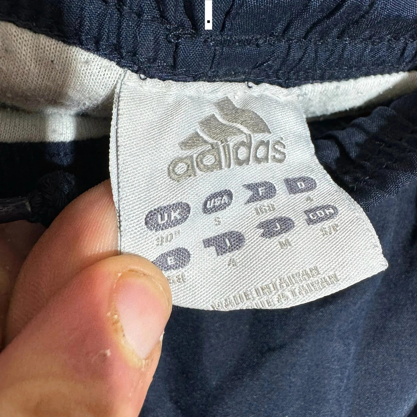 Vintage 00s Navy Adidas Tracksuit Bottoms - Small