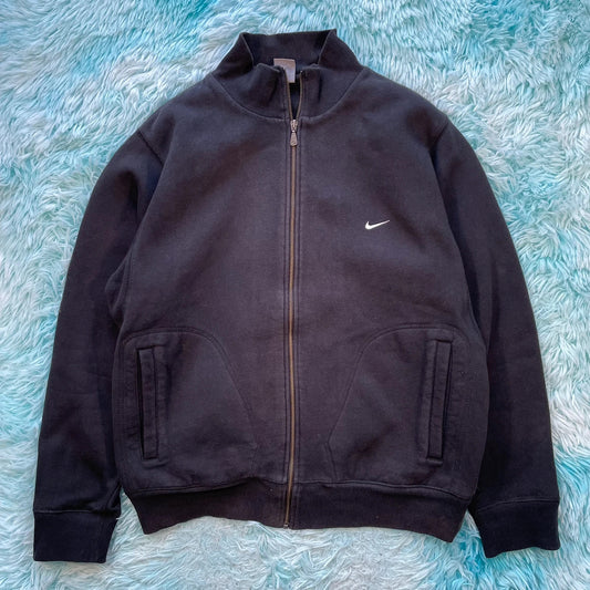 Vintage 00s Black Heavyweight Nike Fill Zip Sweatshirt - Large