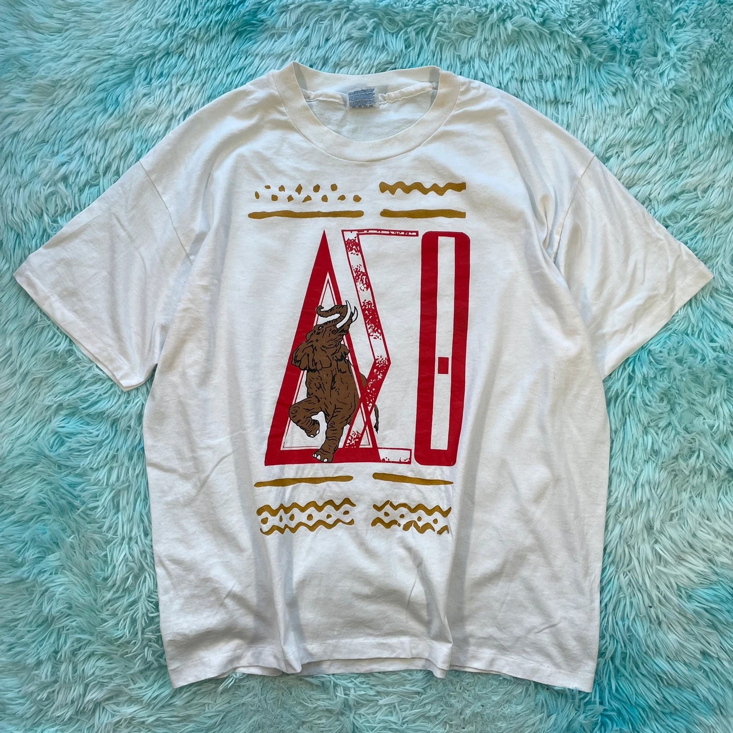 Vintage 90s White Fraternity Graphic T Shirt - XL