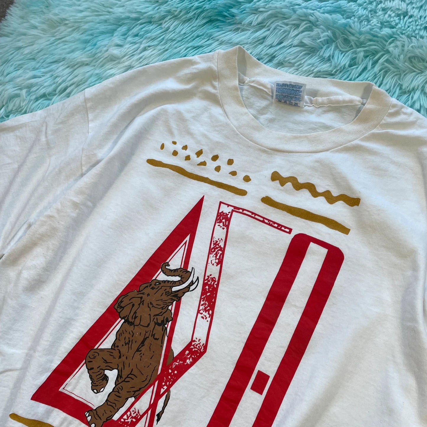 Vintage 90s White Fraternity Graphic T Shirt - XL