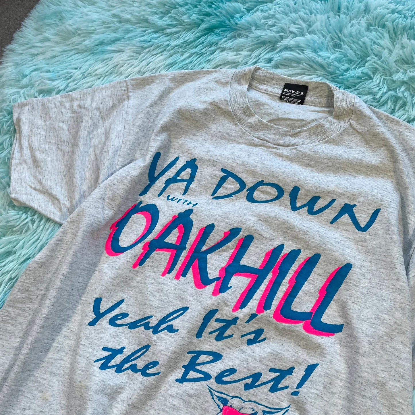 Vintage 90s Grey Oakhill Graphic T Shirt - XL