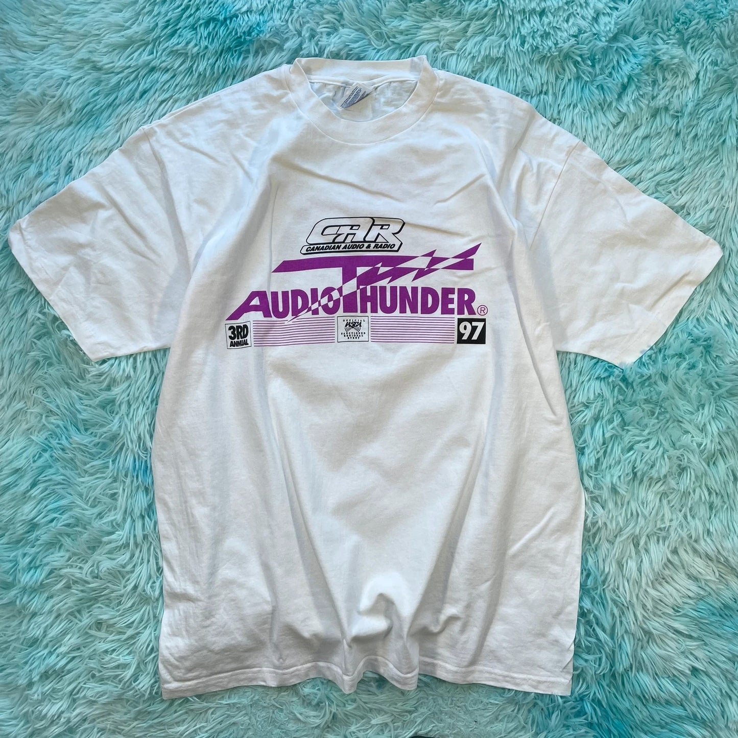 Vintage 90s White Canadian Radio Graphic T Shirt - XL