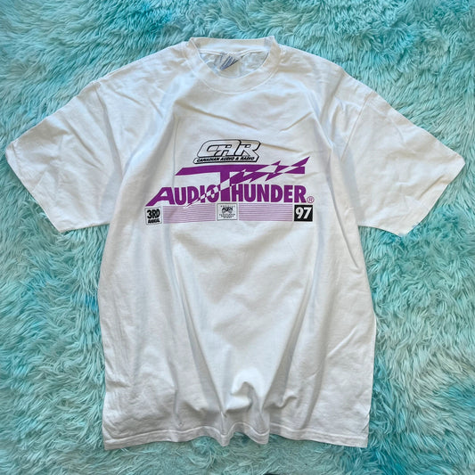 Vintage 90s White Canadian Radio Graphic T Shirt - XL