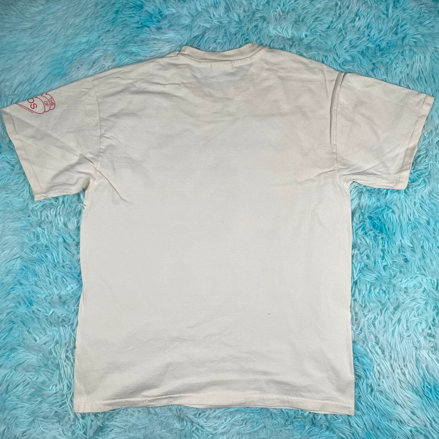 Vintage 90s White Comedy Faces Graphic T Shirt - Large