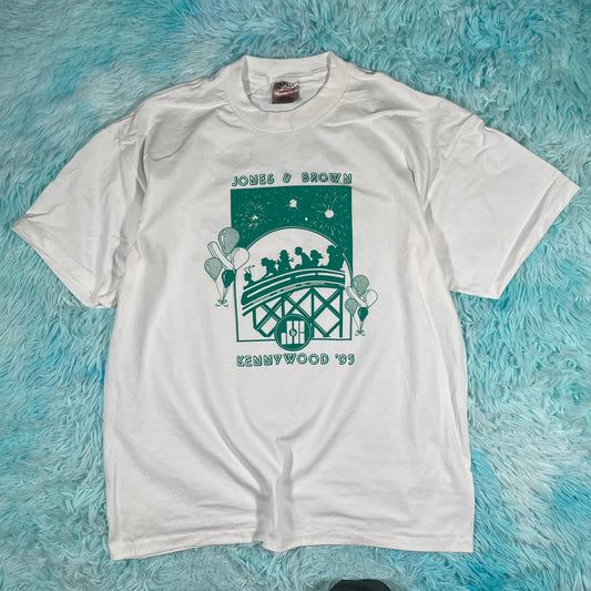 Vintage 90s Kennywood Theme Park Graphic T Shirt - XL