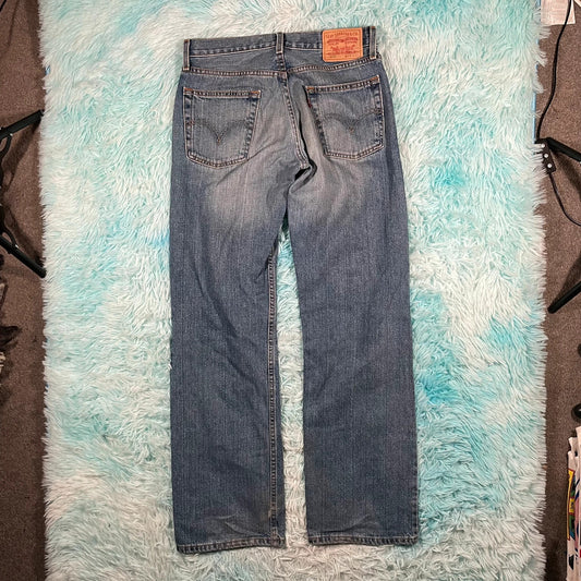 Vintage 90s Blue Levi’s 529 Jeans Low Rise Straight Leg - 29W 32L