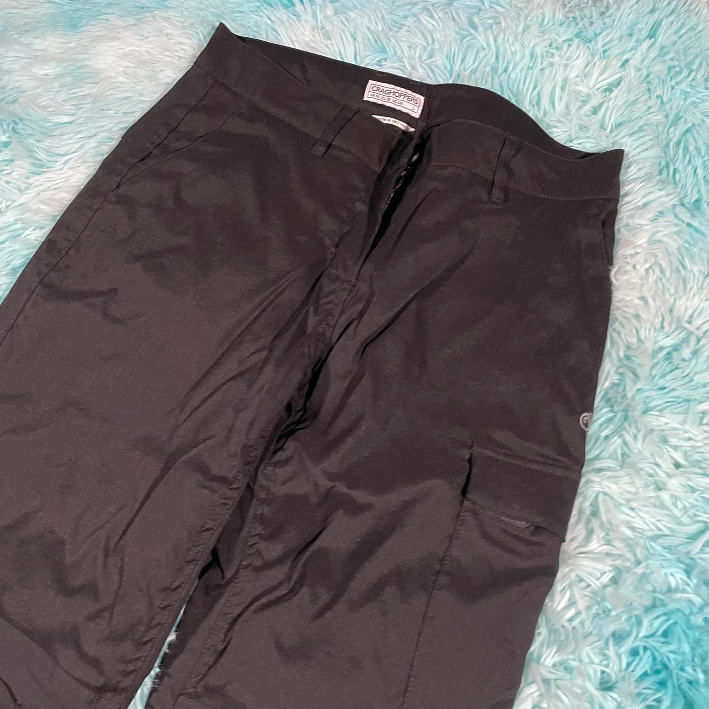 Black Craghoppers Hiking Trousers - Size 10