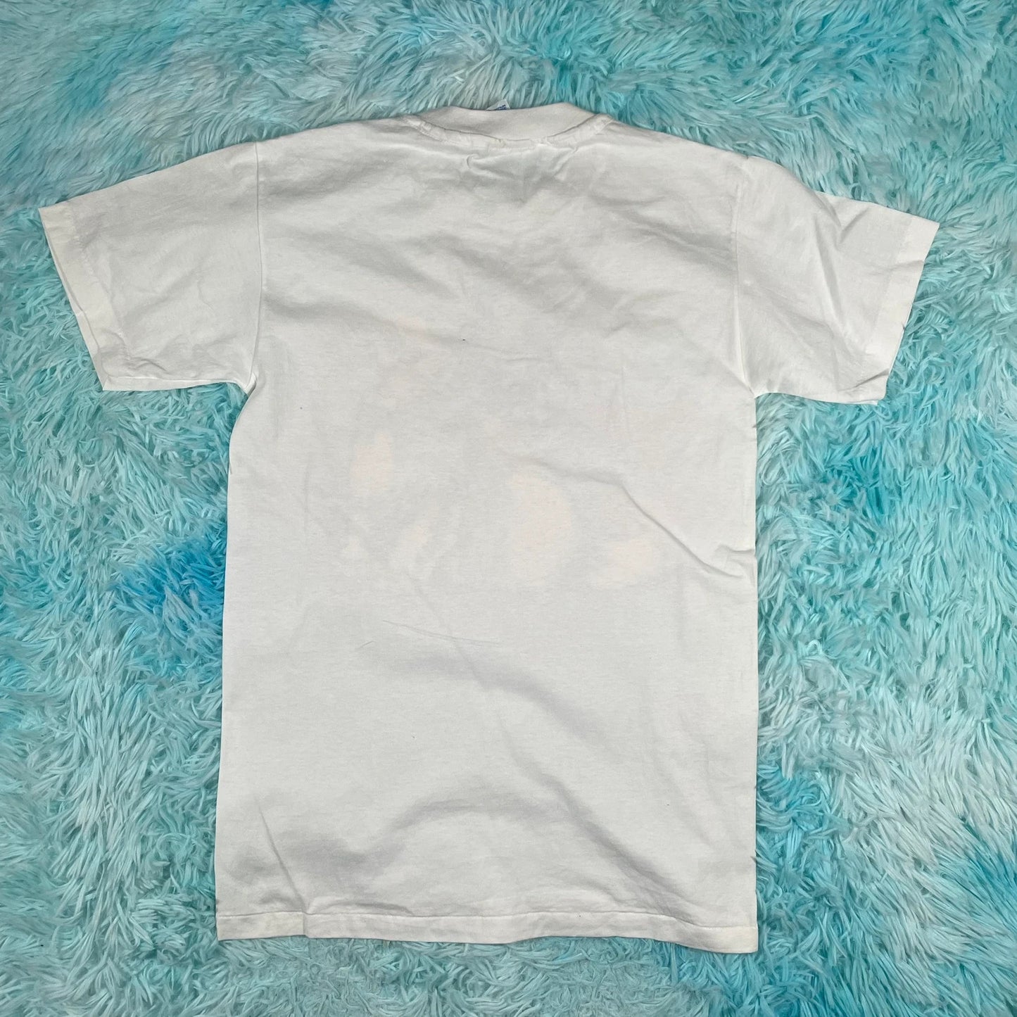 Vintage 90s White Cat Graphic T Shirt - Small