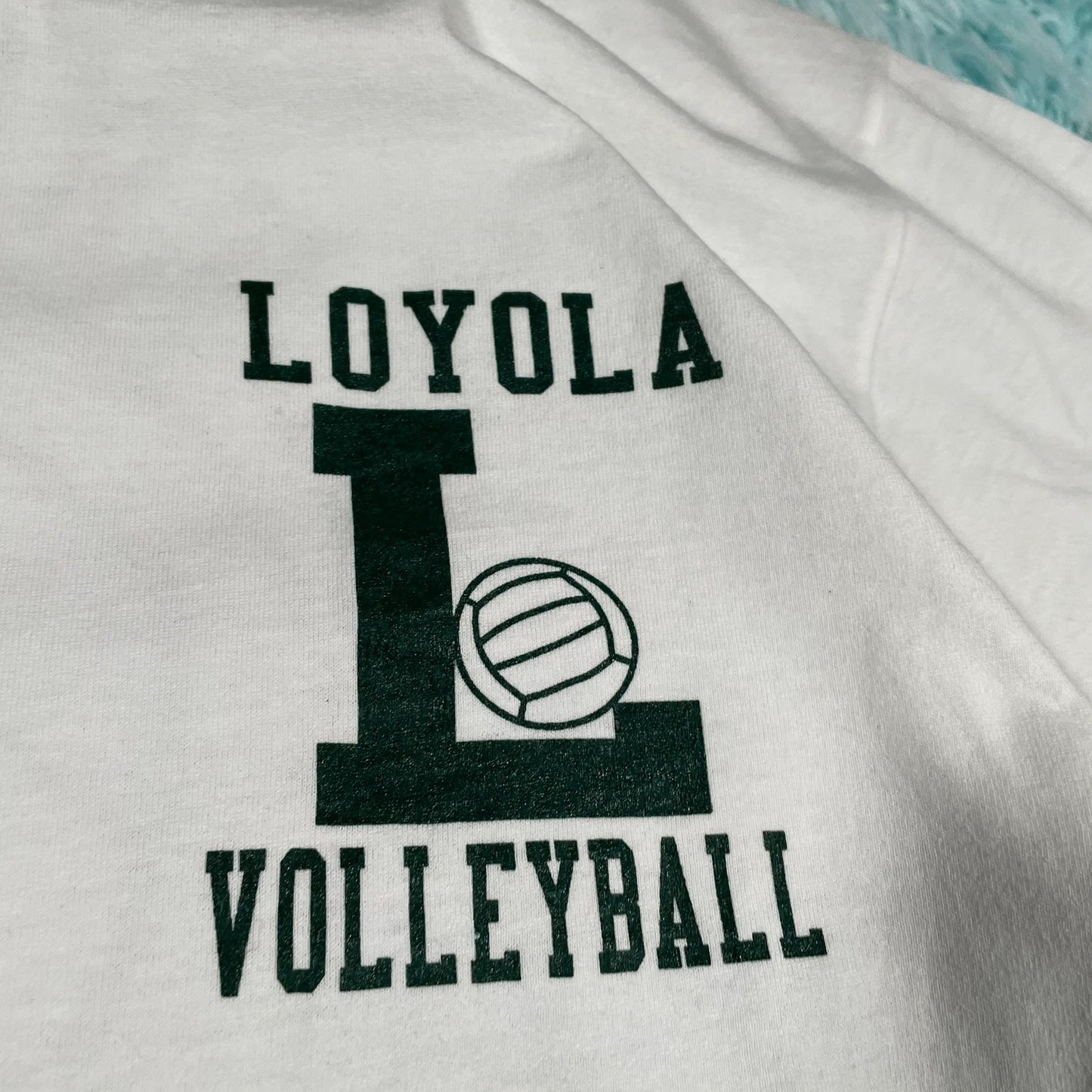 Vintage 90s White Loyola Volleyball Graphic T Shirt - XL