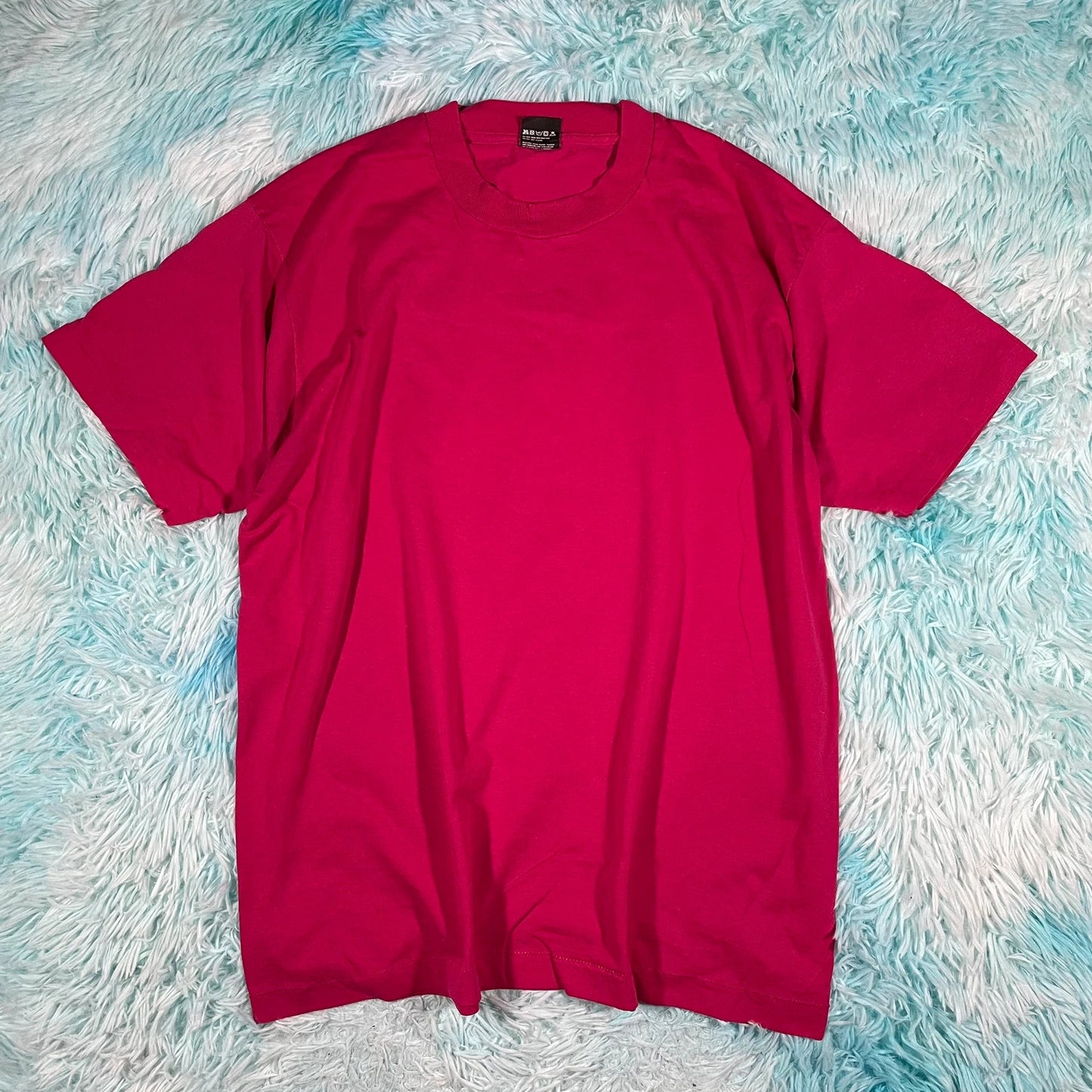 Vintage 90s Pink Screen Stars Blank T Shirt - XL