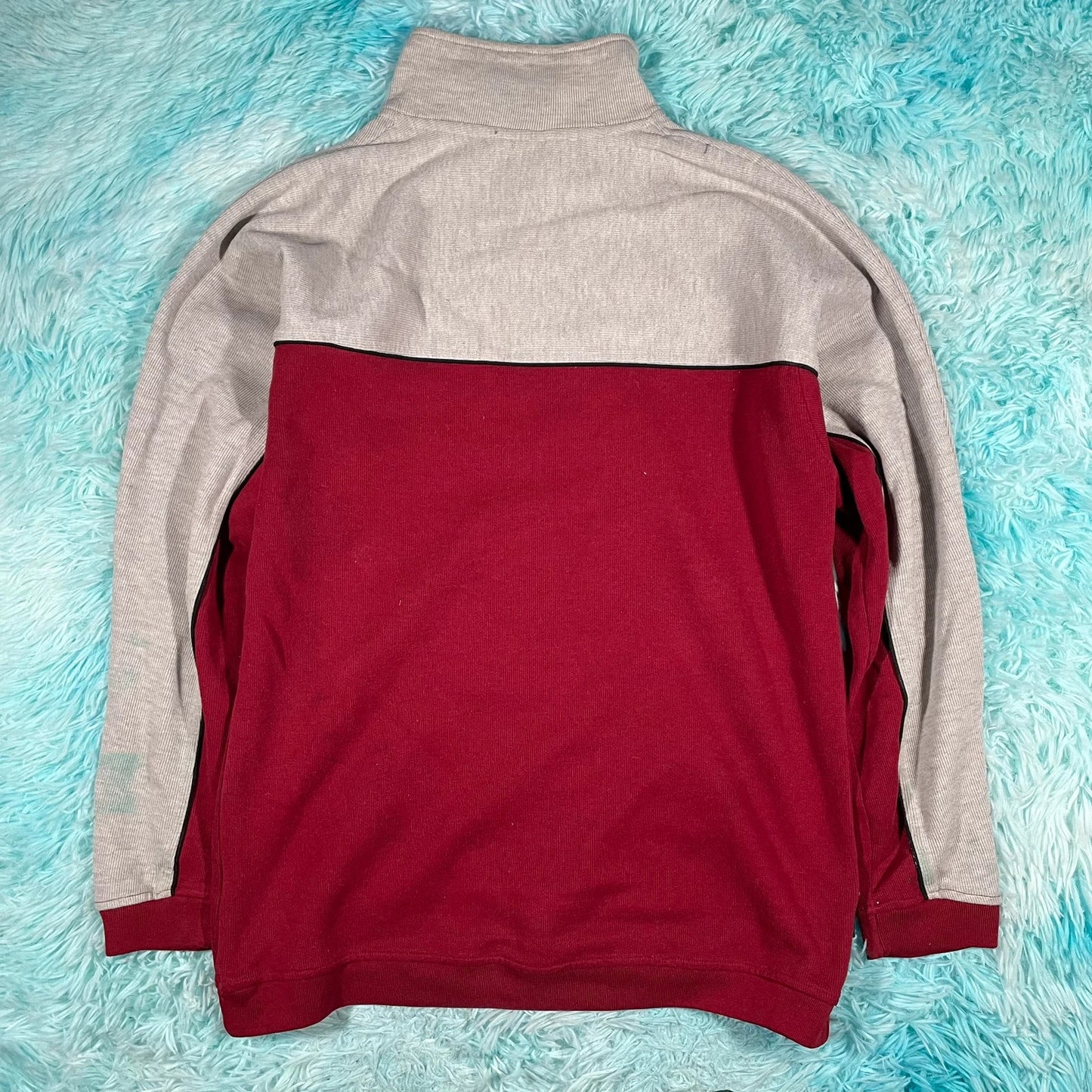 Vintage 90s Red & Grey Giorgio 1/4 Zip - XL