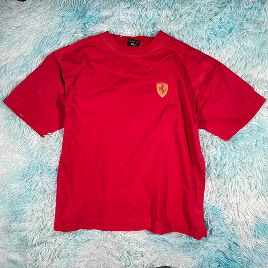 Vintage 90s Red Ferrari Graphic T Shirt - XL