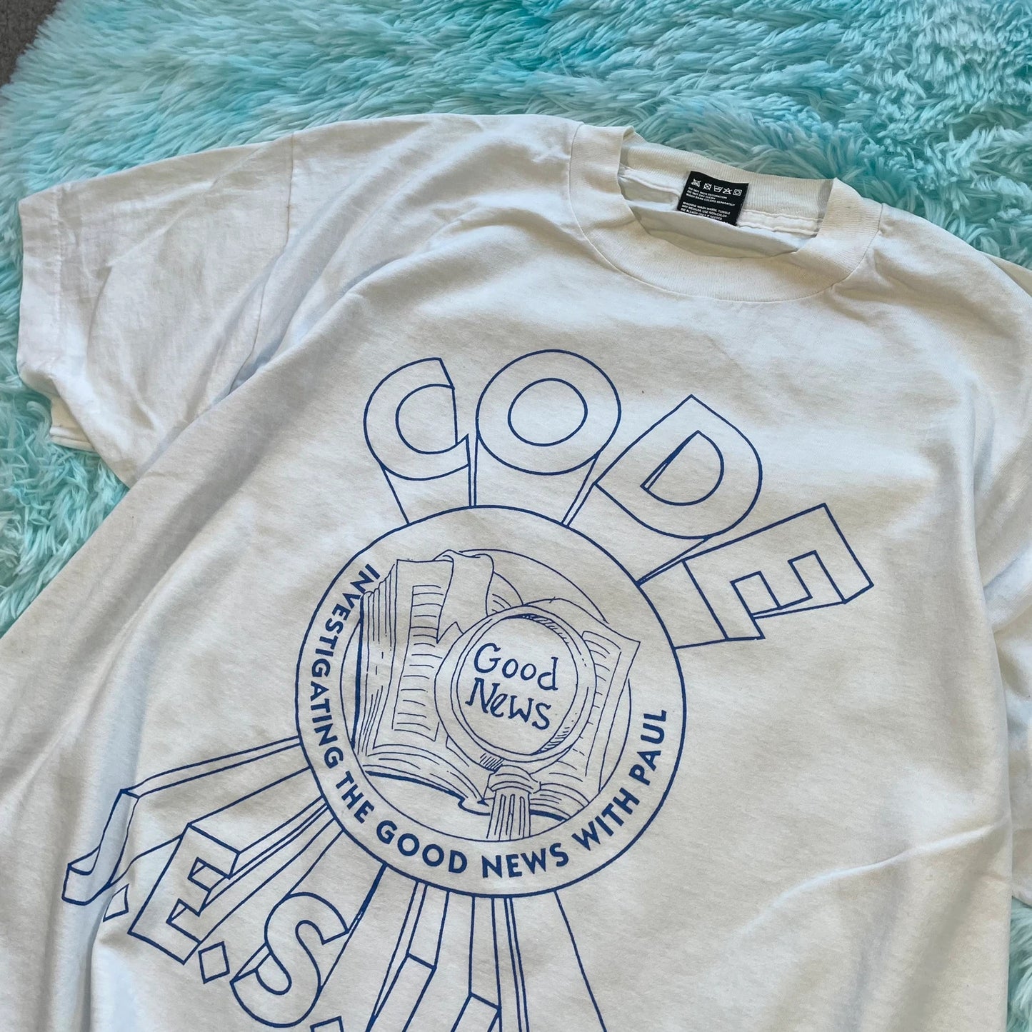 Vintage 90s White Jesus Christian Graphic T Shirt - XL