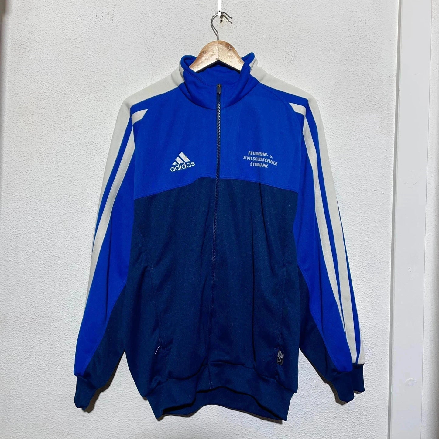 Vintage 90s Navy & Blue Adidas Track Jacket - XL
