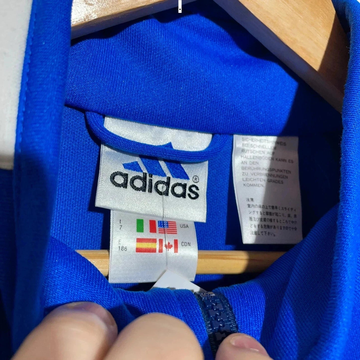 Vintage 90s Navy & Blue Adidas Track Jacket - XL