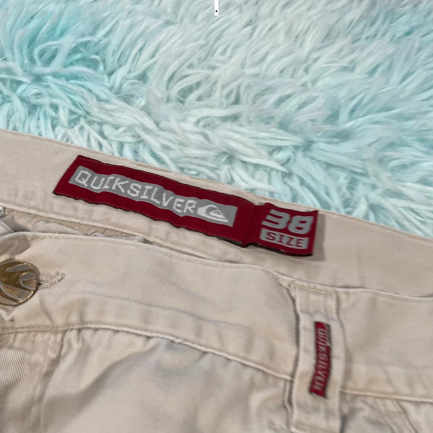 Vintage 00s Beige Quiksilver Cargo Shorts - 36W