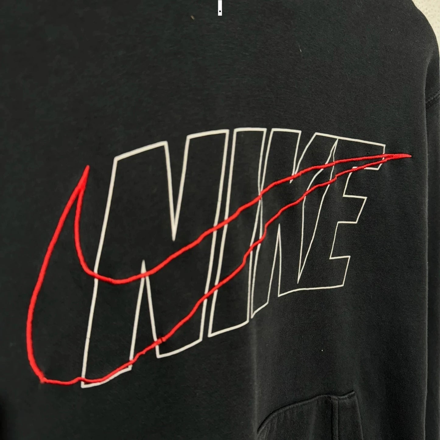 Black Nike Club Hoodie Spellout - XS