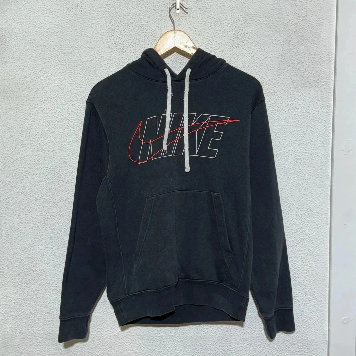Black Nike Club Hoodie Spellout - XS