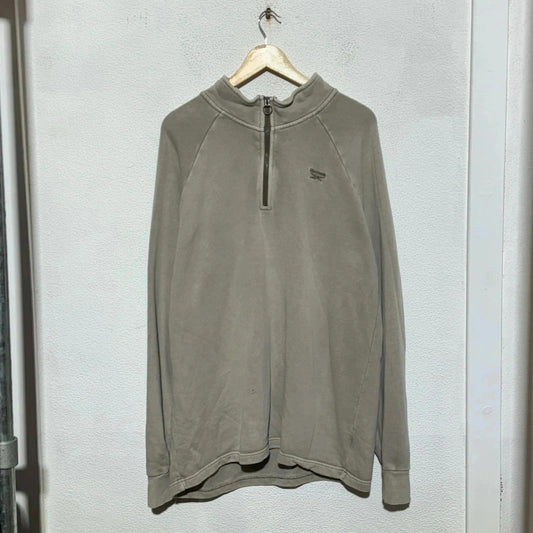 Light Grey Reebok 1/4 Zip Sweatshirt- Large