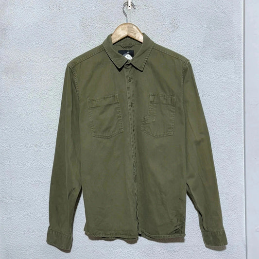 Khaki Dickies Shirt Military Style - Medium