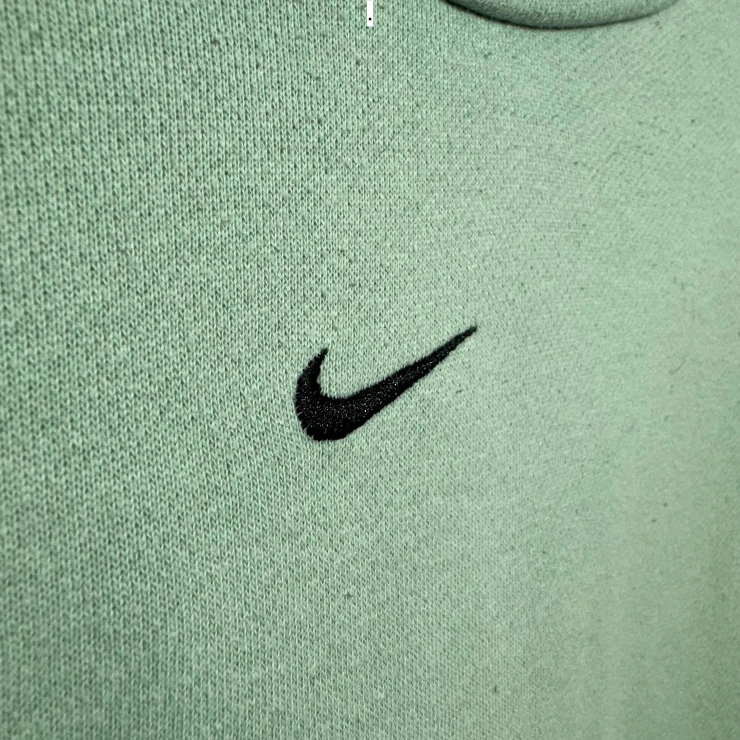 Vintage 90s Mint Green Nike Centre Swoosh Hoodie - Large