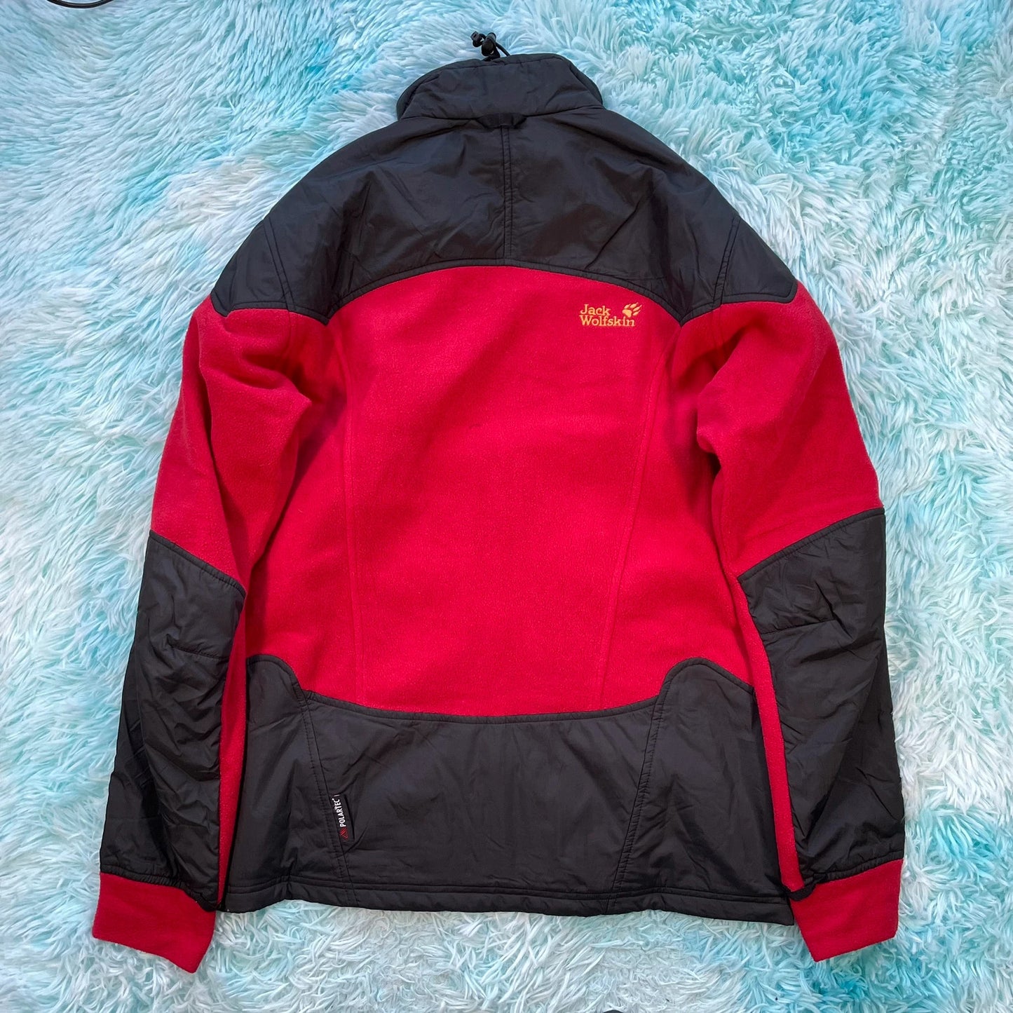 Vintage Red Jack Wolfskin Fleece Jacket - Large
