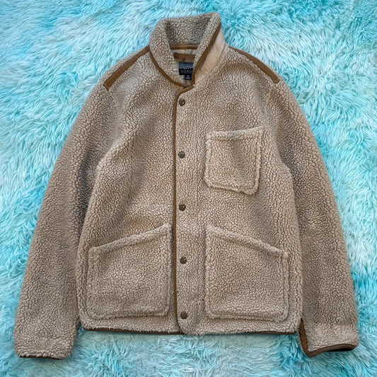 Beige Nordic Sherpa Fleece Jacket - Medium