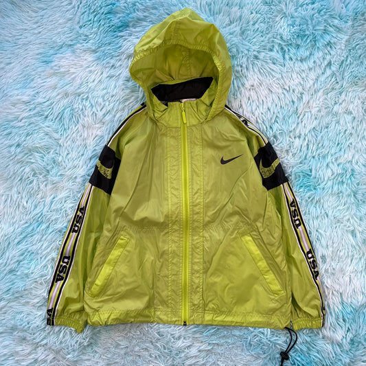 Vintage 90s Lime Green Nike Windbreaker - Womens Medium