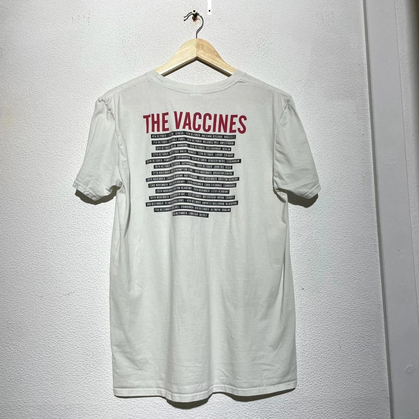 White The Vaccines Band T Shirt - Large