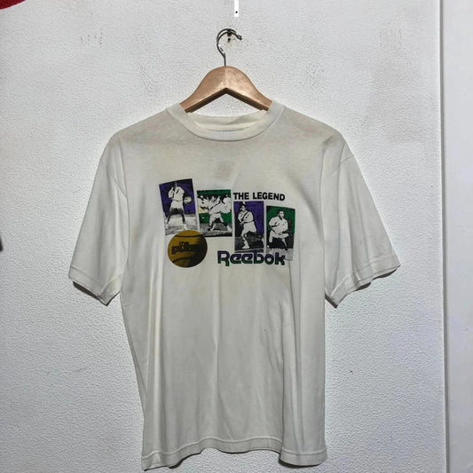 Vintage 90s White Reebok The Pump Graphic T Shirt - Small