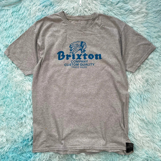 Grey Brixton T Shirt - Medium