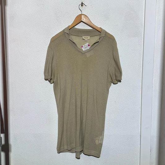 Beige Lightweight Diesel Collared T Shirt - Xl