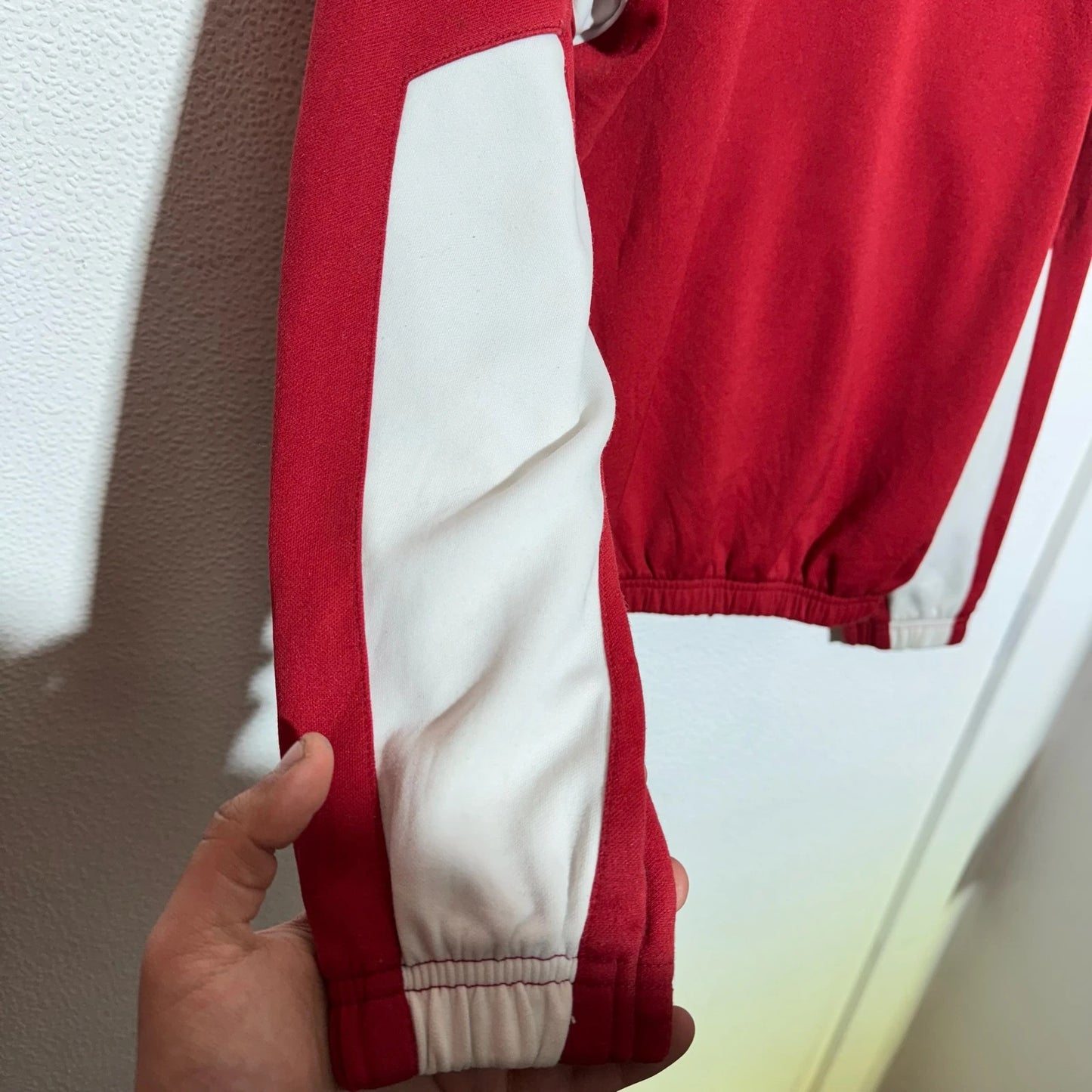 Vintage 90s Red & White Nike Track Jacket - Medium