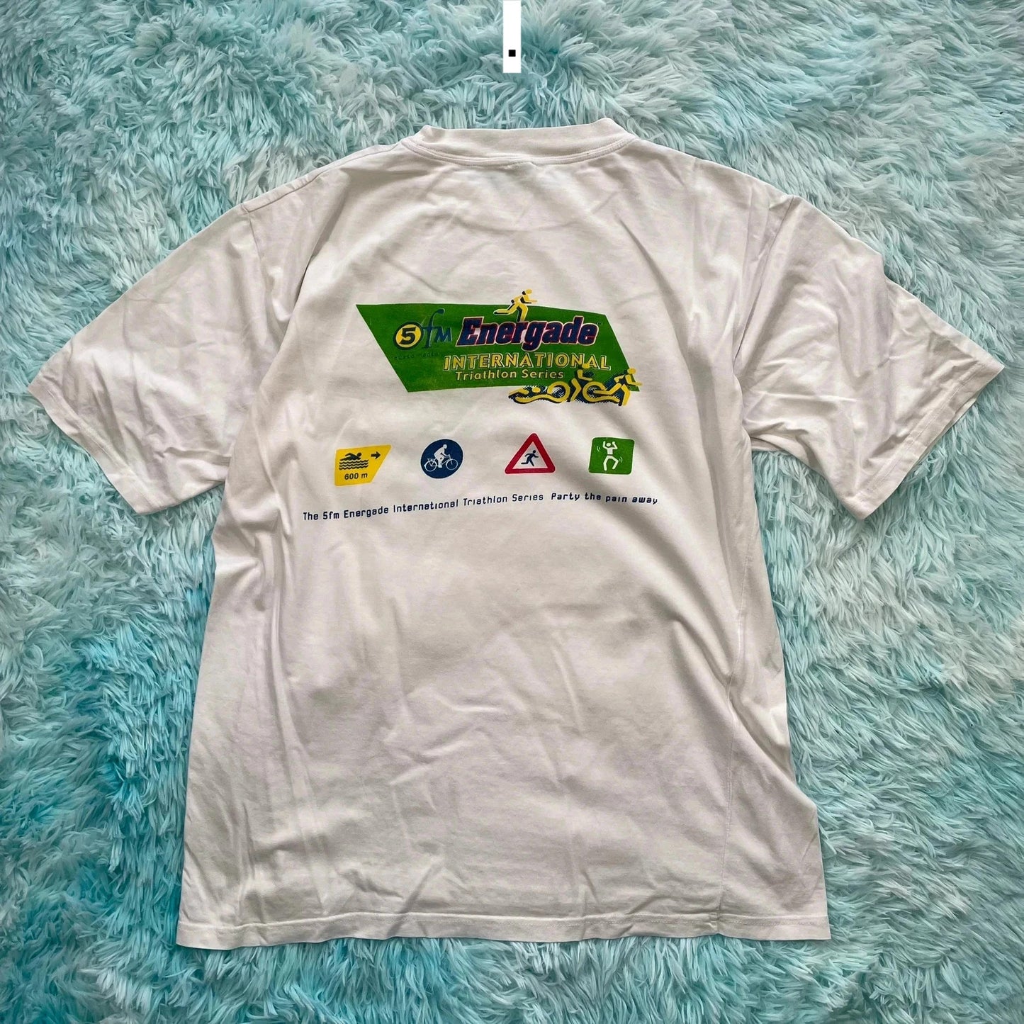 Vintage 1998 White Triathlon Graphic T Shirt - XL